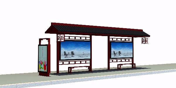 张家口宣化县定制公交候车亭、站牌、垃圾箱等街具